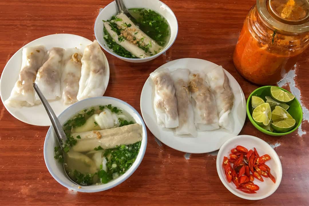 Cao Bang Steamed Rice Pancake - What to eat in Ban Gioc waterfall